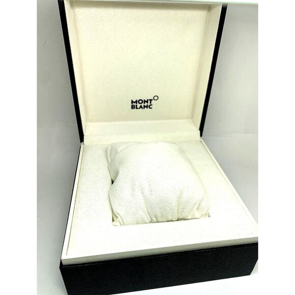 Montblanc Watch Box Presentation Black White Cardboard Display Gift Empty - Picture 1 of 10